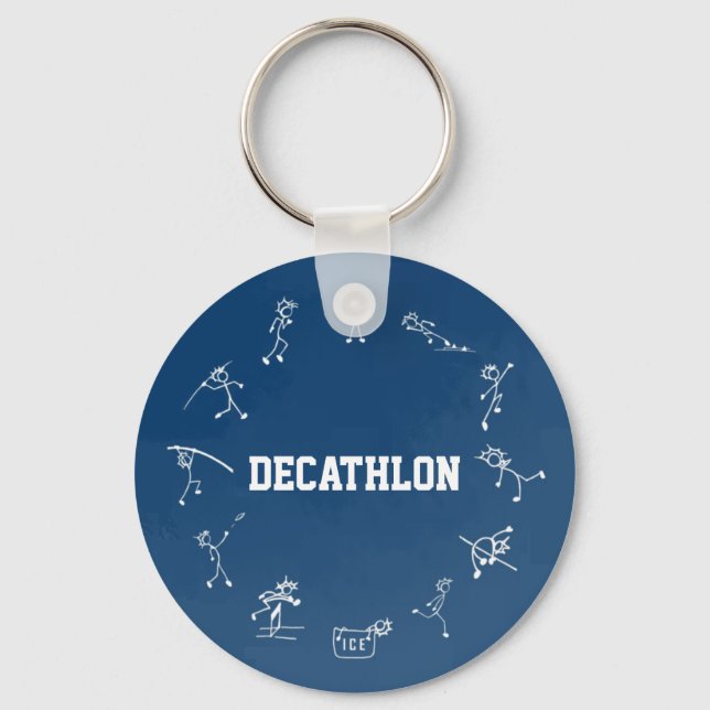 Chaveiro Decathlon Stickman Track e Field Athazul (Frente)