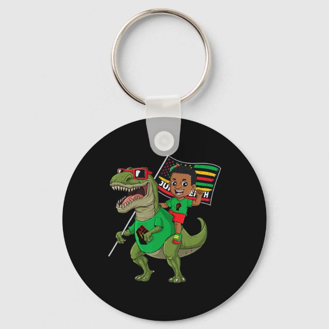 Chaveiro Décima Junta Rei Negro Andando T Rex Dino Diversão (Frente)