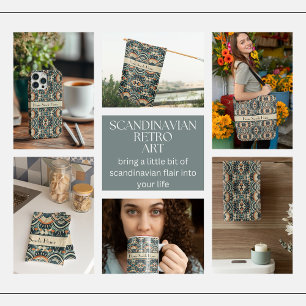 Chaveiro Deco de Arte Escandinávia personalizável