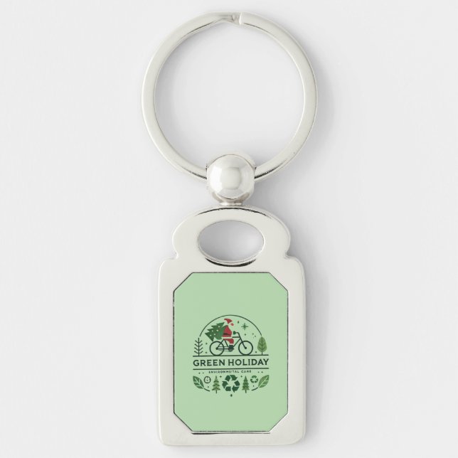 Chaveiro Decor de Natal Ecológico | Arte de Natal Verde (Frente)