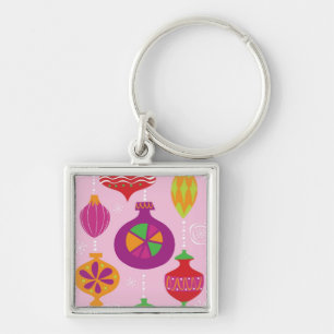 Chaveiro Decoração numerosa do Natal ilustrada no diffe