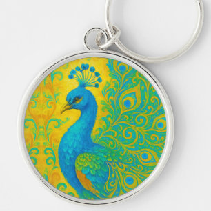 Chaveiro Decorativo das aves turquesas de pássaro Elegante