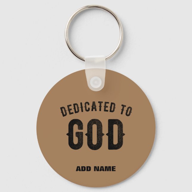 CHAVEIRO DEDICADO AO TEXTO NEGRO PERSONALIZÁVEL EM DEUS MAR (Frente)