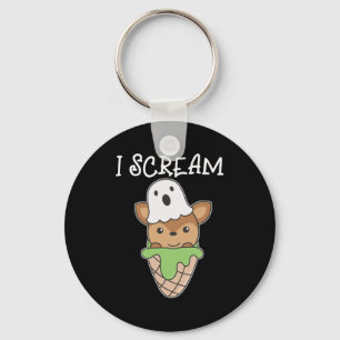 Chaveiro Deer Halloween Ghost I Sorvete Pun