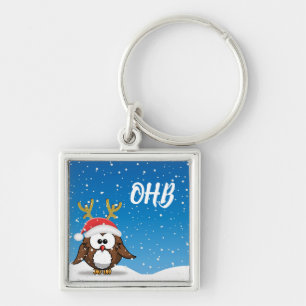 Chaveiro Deer Papai noel Owl