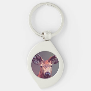 Chaveiro Deer Polygons Art Design Graphic Animal Stag Postc