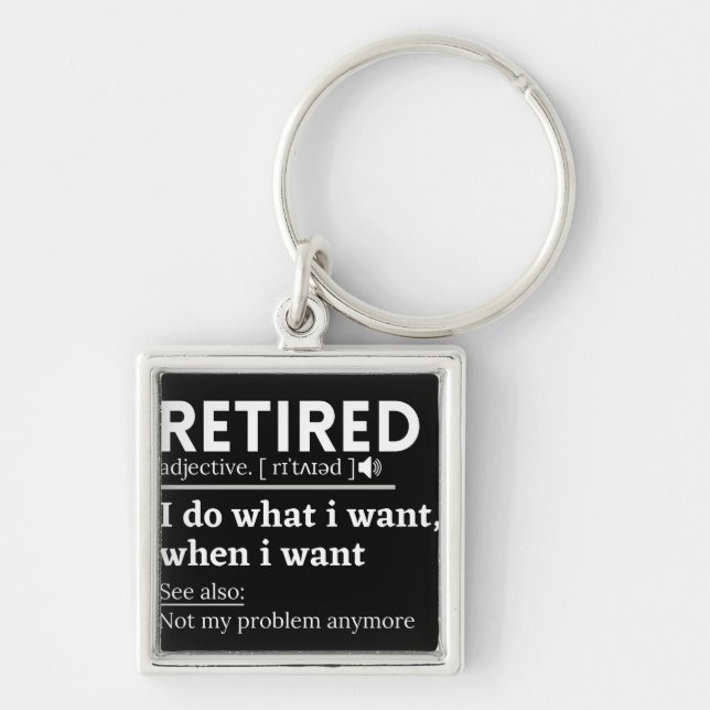 Chaveiro definição aposentada, aposentadoria engraçada, apo (Frente)