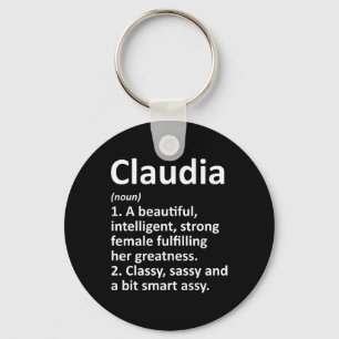 Chaveiro Definição Claudia Nome Personalizado Natal Diverti