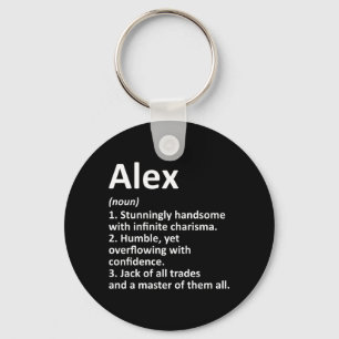 Chaveiro Definição de Alex Nome Personalizado Aniversário D