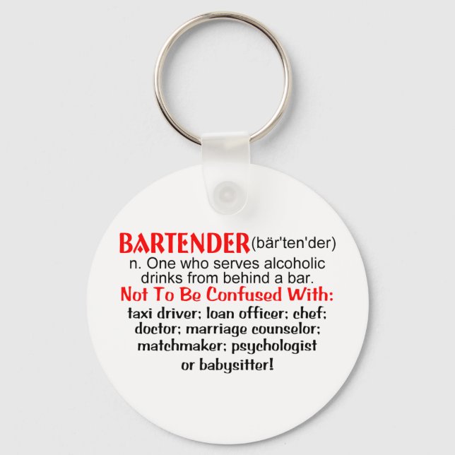 Chaveiro Definição de barman (Frente)