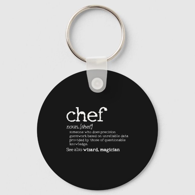 Chaveiro Definição de Chef - Dicionário Divertido Presente  (Frente)