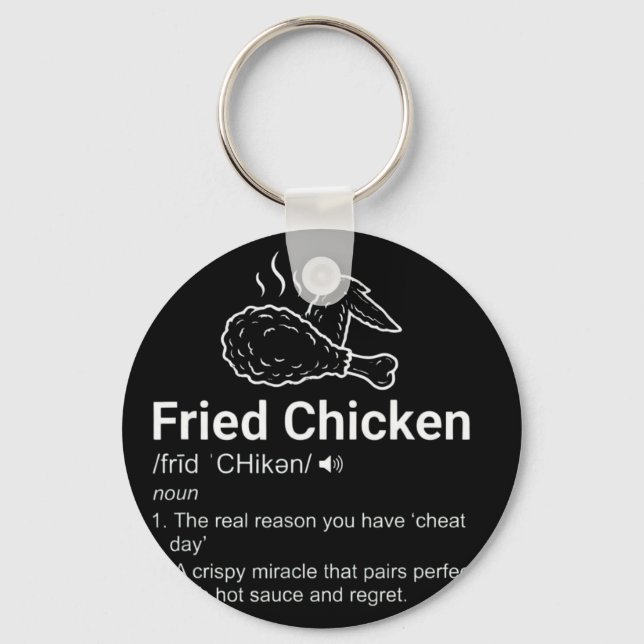 Chaveiro Definição de Frango Frito Dicionário Engraçado Sub (Frente)