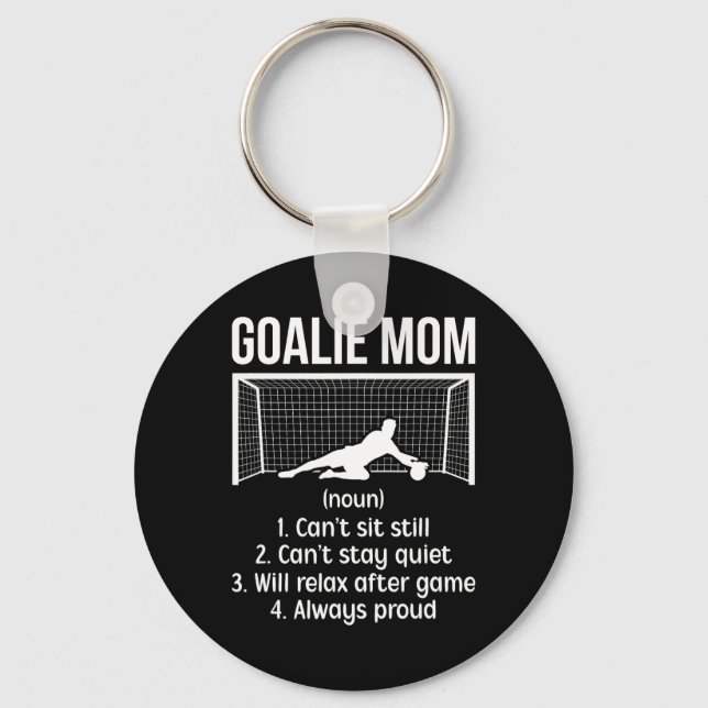 Chaveiro Definição de Mãe de Goleiro de Futebol Mãe de Gole (Frente)