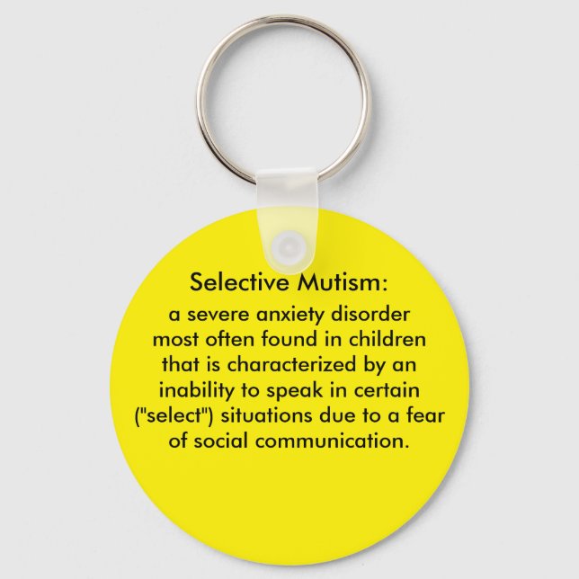 Chaveiro Definição de Mutismo Seletivo (Frente)