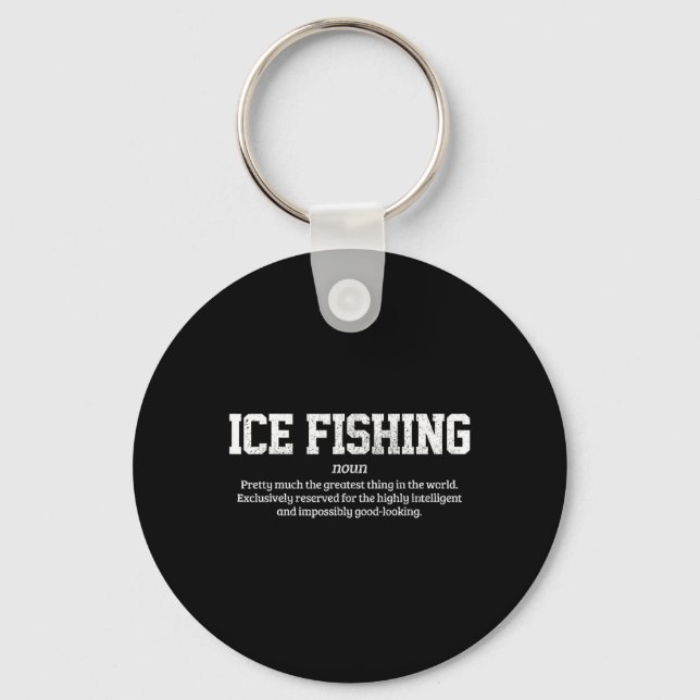Chaveiro Definição de Pesca no Gelo Presente Engraçado para (Frente)