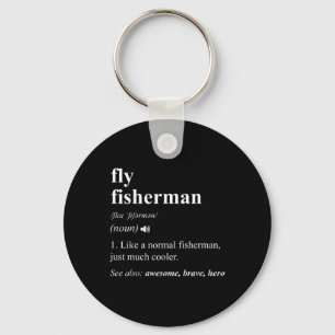 Chaveiro Definição de Pescador de Mosca Engraçado Fly Fishi