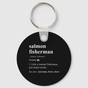 Chaveiro Definição de Pescador de Salmão Engraçado Pesca de