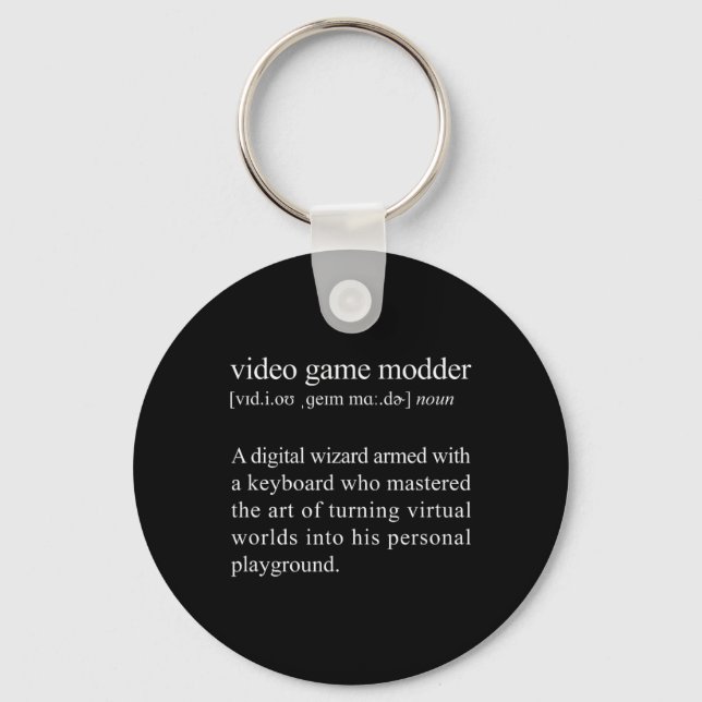 Chaveiro Definição do Modder de Jogo de Vídeo - Modulação d (Frente)
