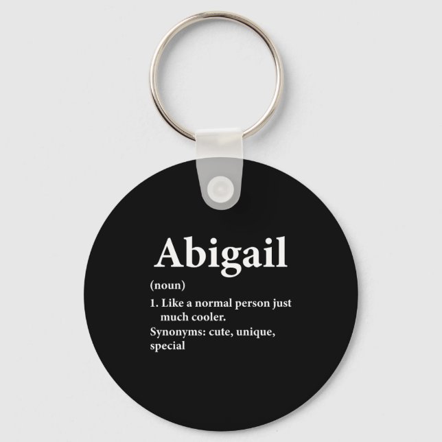 Chaveiro Definição do Nome Abigail Divertida D  (Frente)