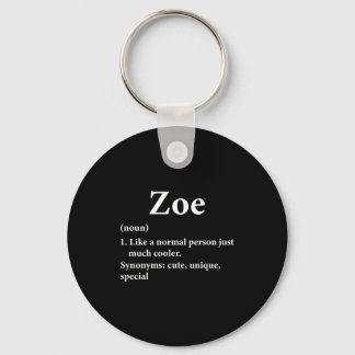 Chaveiro Definição do Nome Zoe Divertida D