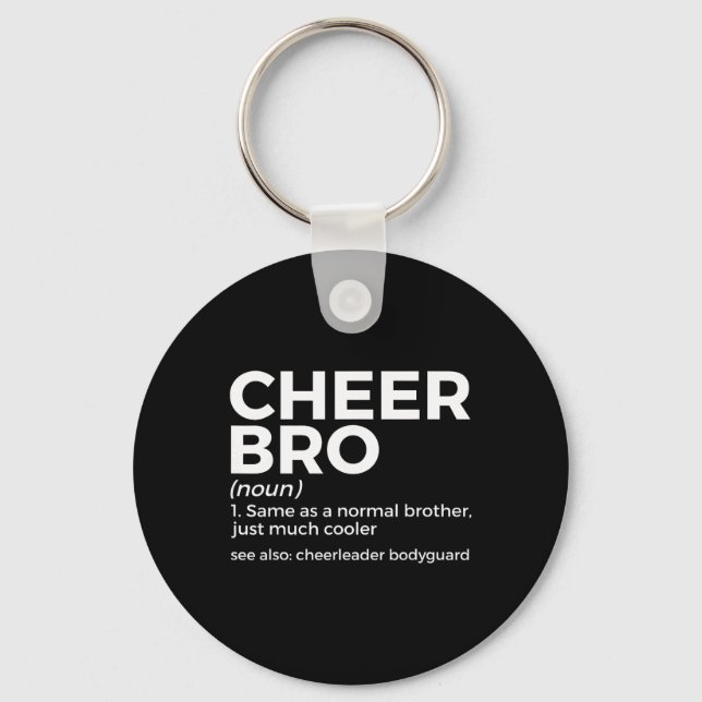 Chaveiro Definição Engraçada de Cheer Bro Guarda-Costas de  (Frente)