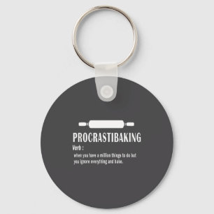 Chaveiro Definição Engraçada de Procrastibaking - Amantes e