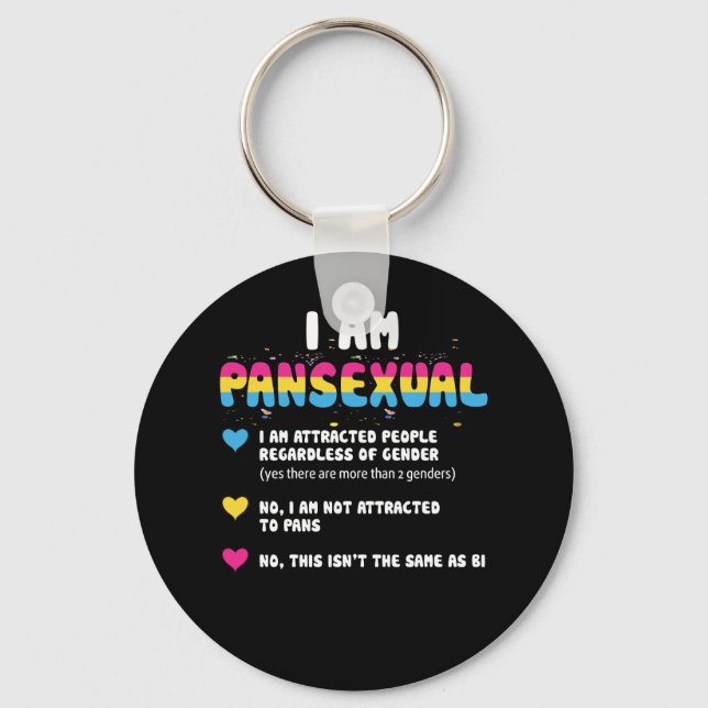 Chaveiro Definição Pansexual - Orgulho gay engraçada LGBT (Frente)