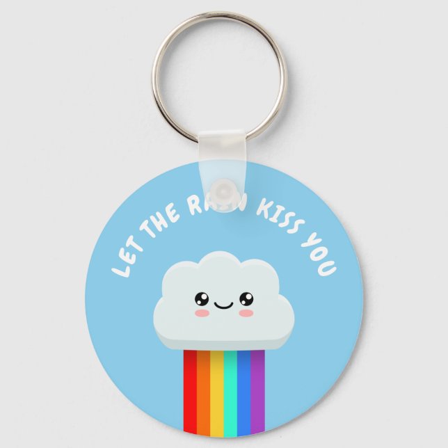 Chaveiro Deixe a chuva te beijar (Frente)