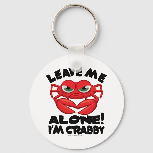 Chaveiro Deixe-me sozinho, sou Crabby (Frente)
