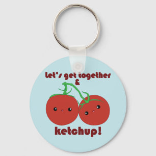 Chaveiro Deixe nos reunir e a ketchup! Tomates de Kawaii