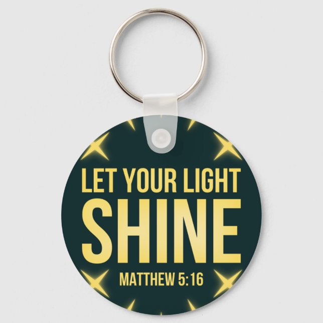 Chaveiro Deixe sua luz brilhar Matthew 5:16 (Frente)