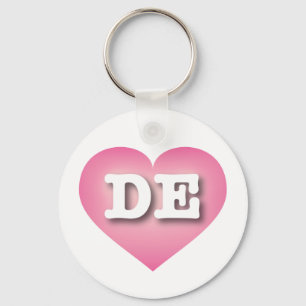 Chaveiro Delaware Pink Fade Heart - Eu amo DE