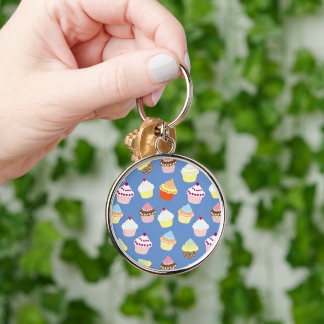 Chaveiro Deliciosos Cupcakes de aniversário decorados (Mão)