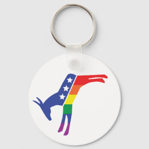 Chaveiro Democrata Orgulho gay Donkey