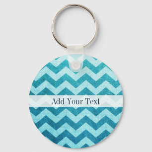 Chaveiro Denim Chevron por Shirley Taylor