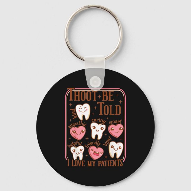 Chaveiro Dental Hygienist Valentine's Day Dentist Squad Too (Frente)