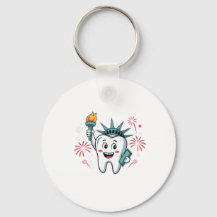 Chaveiro Dental Squad 4 de julho Dentista Engraçado America