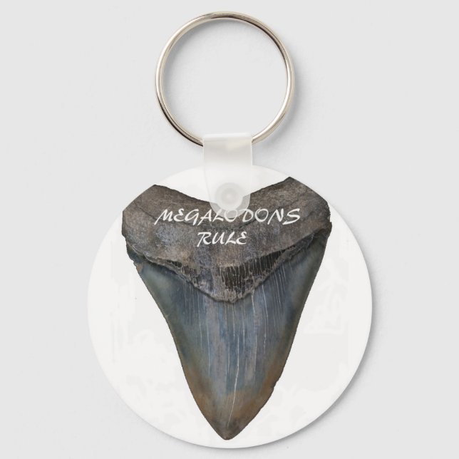 Chaveiro Dente de tubarão Megalodon (Frente)