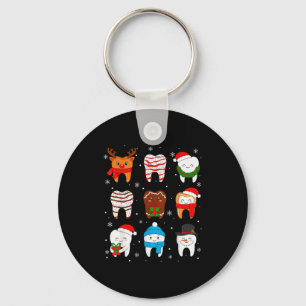 Chaveiro Dentes de Natal Divertidos Dentista de Natal Natal
