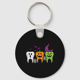 Chaveiro Dentes Fantasma Abóbora Bruxa Fofo Halloween Odont