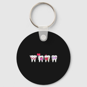 Chaveiro Dentes Fofos Coração Dia dos Namorados Higienista