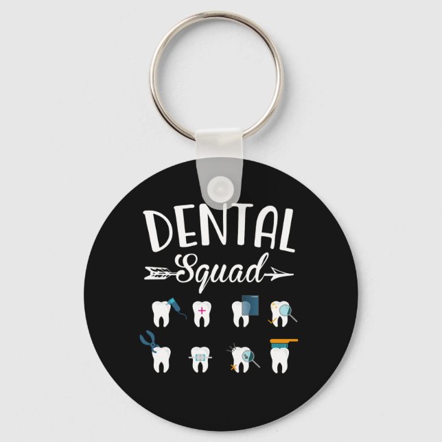Chaveiro Dentista Dental Squad Estudante (Frente)