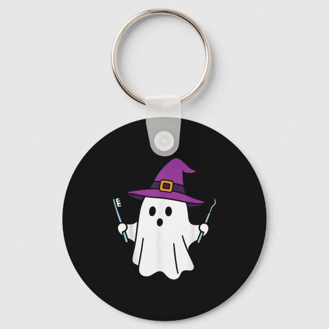 Chaveiro Dentista Sky Ghost Halloween Sorri Dental Bootite (Frente)