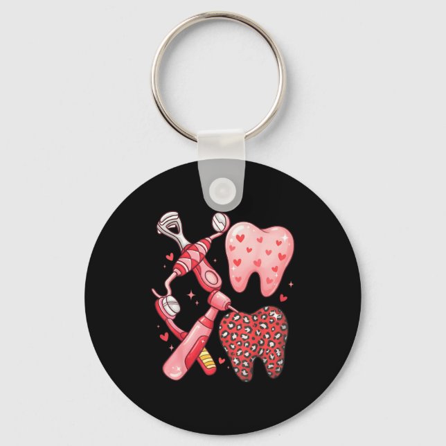 Chaveiro Dentista valentine assistente dental camiseta odon (Frente)