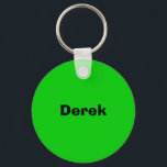 Chaveiro Derek<br><div class="desc">chaveiro verde limão com escrevendo.</div>