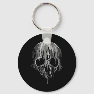 Chaveiro Derreter o Halloween do Crânio Negro e Gráfico de 