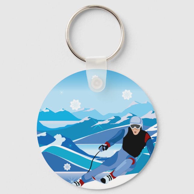 Chaveiro Descida Skier (Frente)