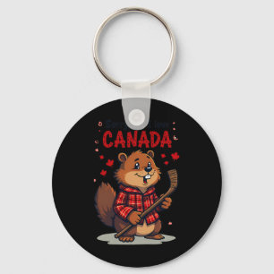 Chaveiro Desculpe Mas Eu Amo O Canadá Funny Beaver Hockey F