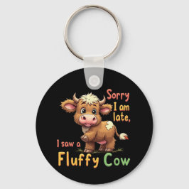 Chaveiro Desculpe-me por estar atrasado, vi uma vaca fofinh