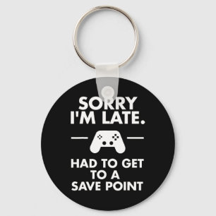 Chaveiro Desculpe o Atraso Gamer Camiseta Divertida de Geek